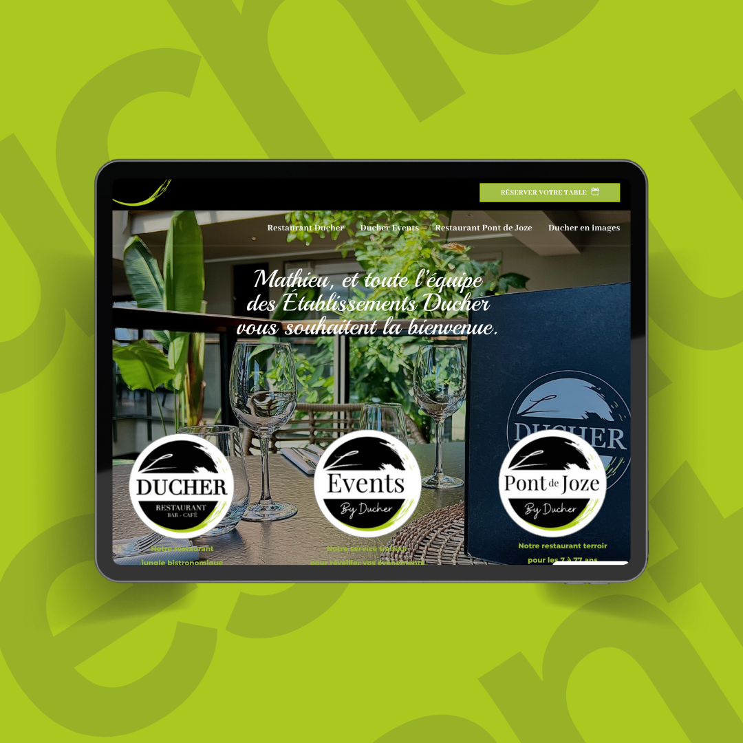 Portfolio web restaurant ducher