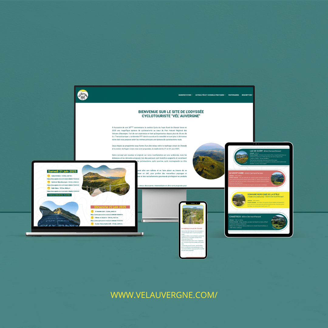 Portfolio web Vél'Auvergne