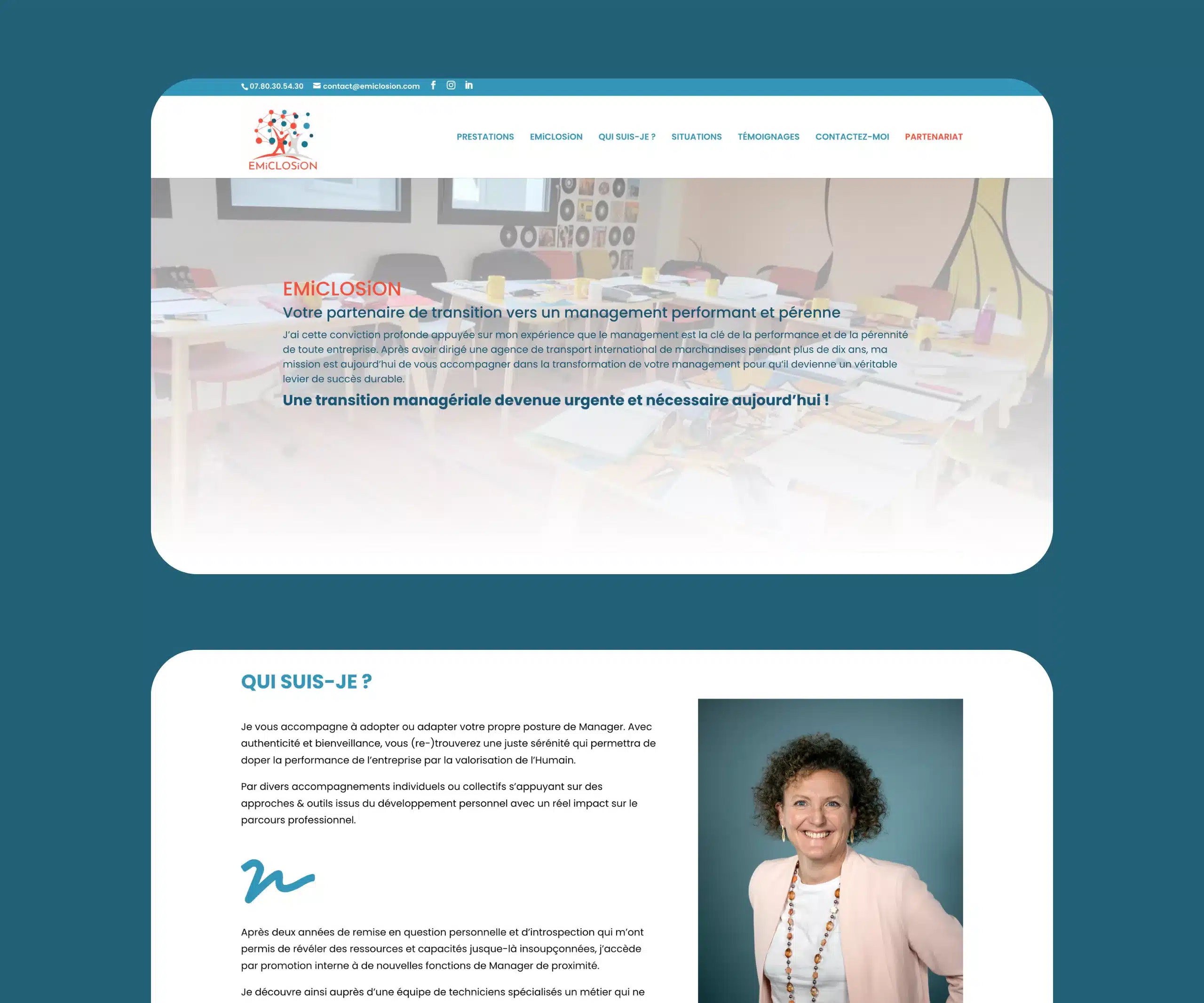 site_internet_emiclosion – Réalisation CoWork&Com Clermont-Ferrand