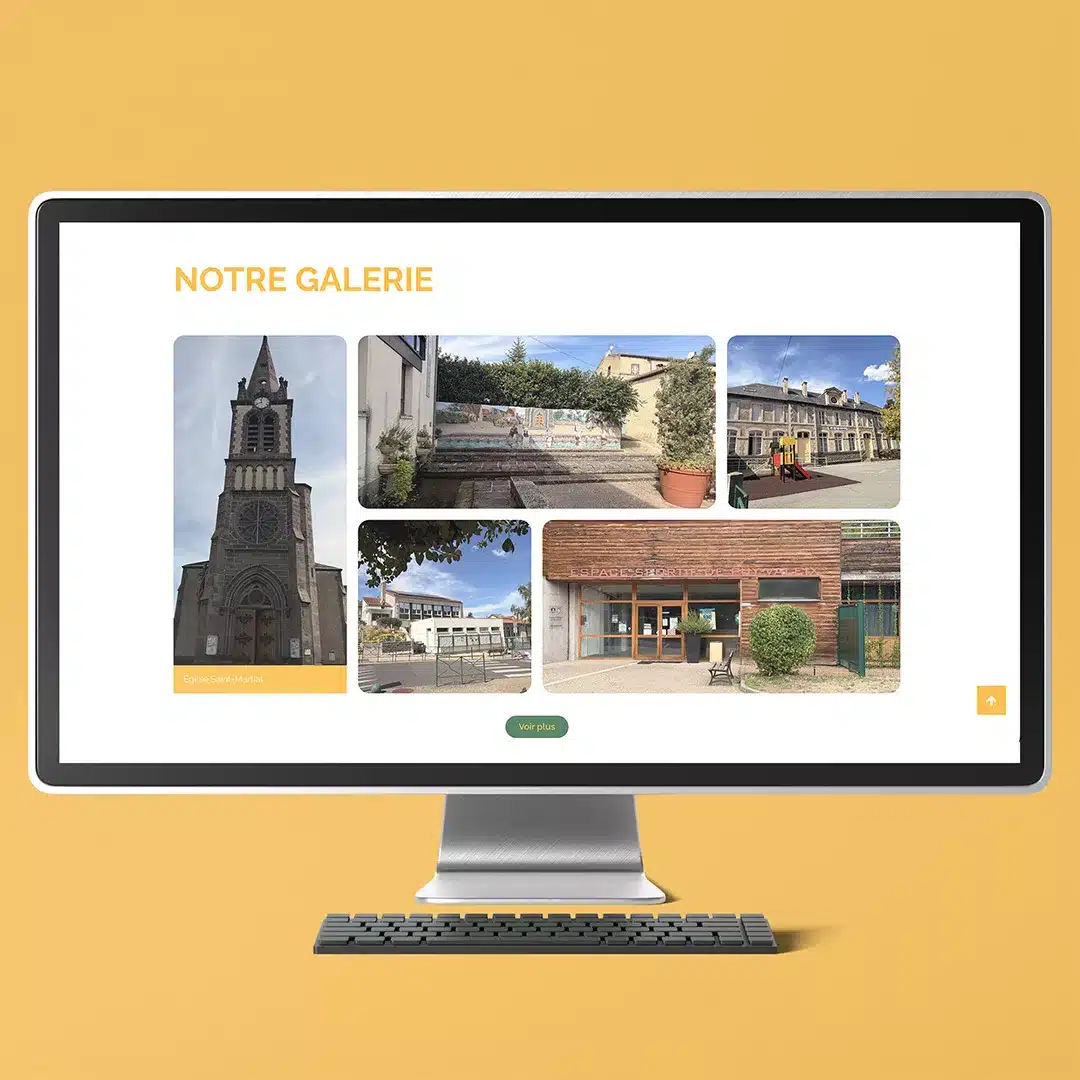 Page Notre galerie du site de la Mairie de Nohanent sur écran d'ordinateur